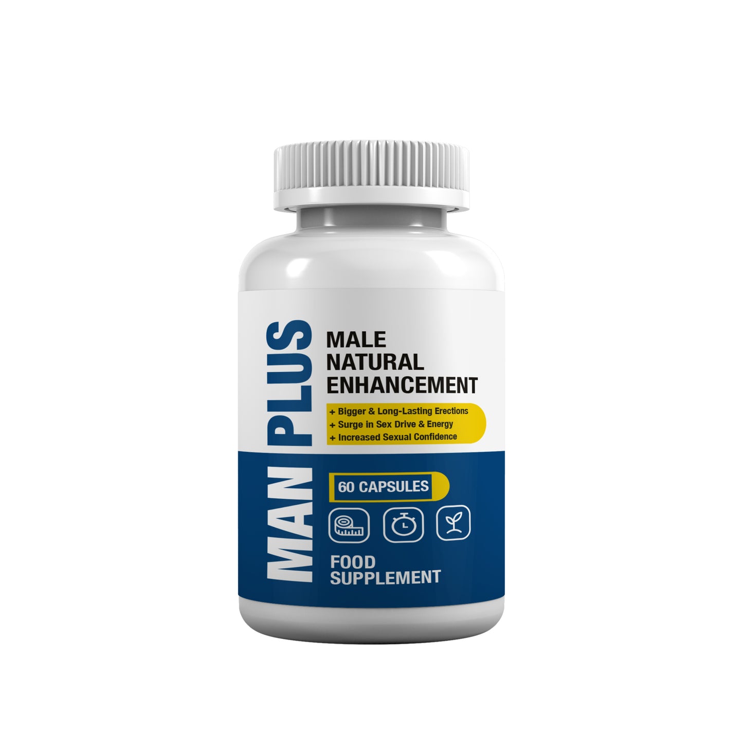 Man Plus Male Vitality Formula – L-Arginine, Long Jack, Maca & Saw Palmetto – 60 Vegan Capsules
