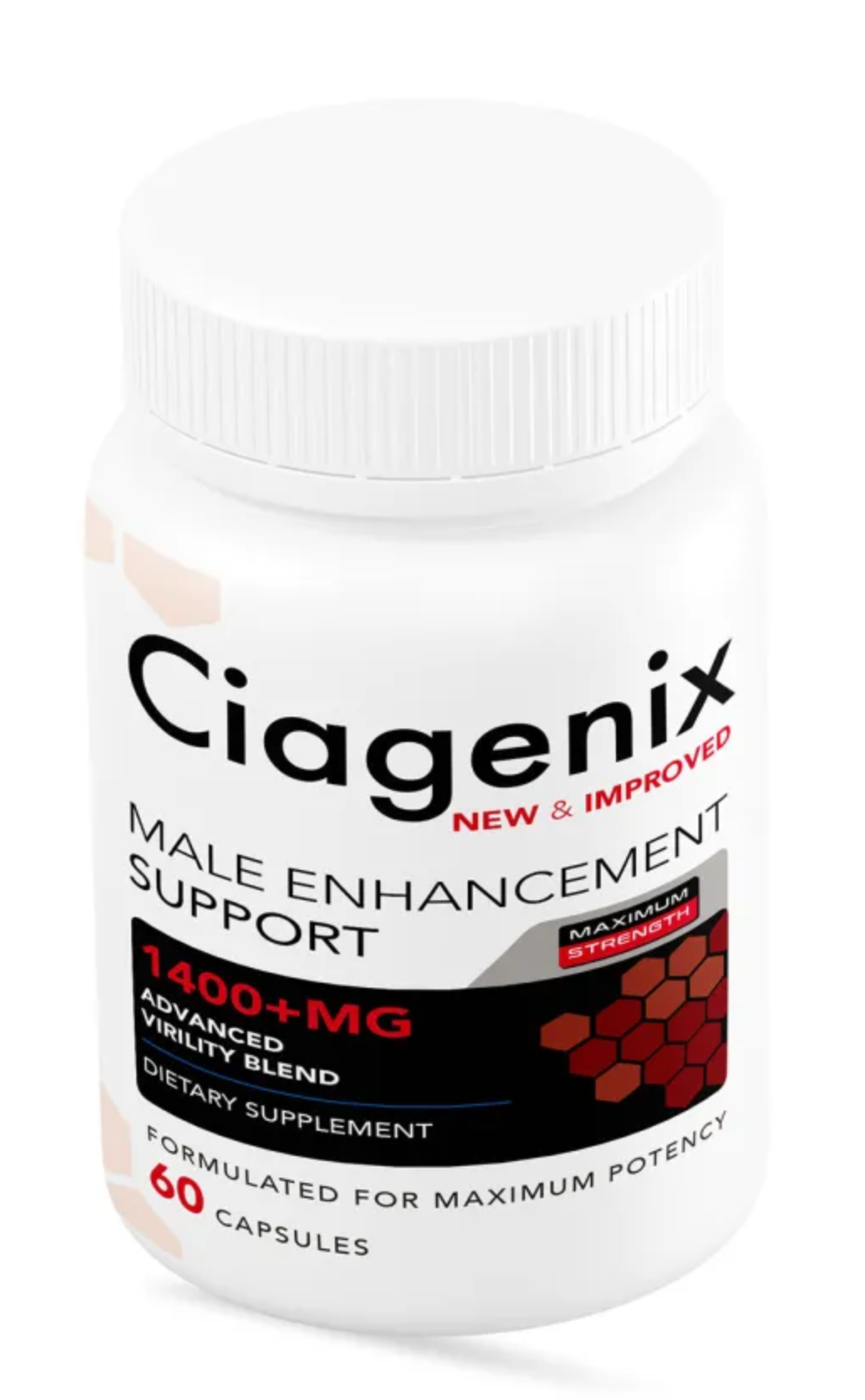 Ciagenix Male Vitality Formula – L-Arginine, Ashwagandha & Zinc – 60 Capsules