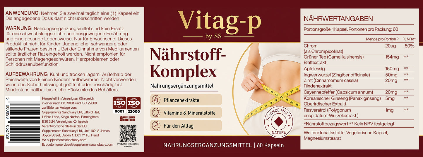 Vitag-p Natural Food Supplement, 60 capsules
