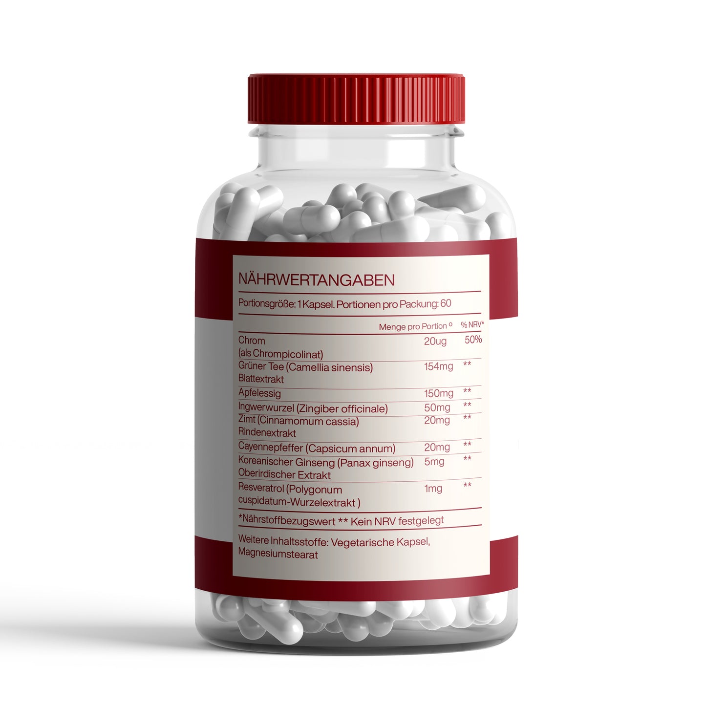 VitaGLP Nährstoff-Komplex – Pflanzenextrakte, Vitamine & Mineralstoffe – 60 Kapseln