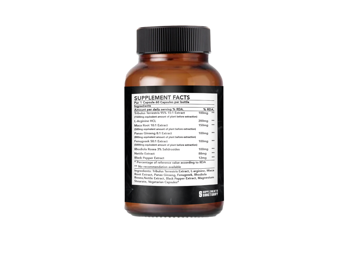 Animale Natural Enhancement Capsules – Men’s Vitality & Performance Support – 60 Capsules