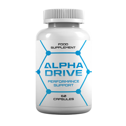 Alpha Drive Performance Support Capsules | Tribulus, L-Arginine, Maca, Panax Ginseng & Fenugreek | 60 Vegan Capsules
