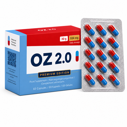 OZ 2.0 Premium Edition – Matcha, Spirulina, Apple Cider Vinegar, L-Carnitine, Zinc & Chromium Food Supplement – 60 Capsules