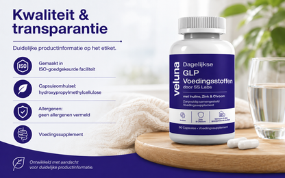 Veluna Daily GLP Nutrients by SS Labs – Food Supplement – 60 Capsules