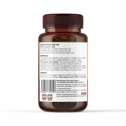 GLPura Pro Metabolic Support Formula – Chromium, Caffeine & Apple Cider Vinegar – 60 Vegan Capsules