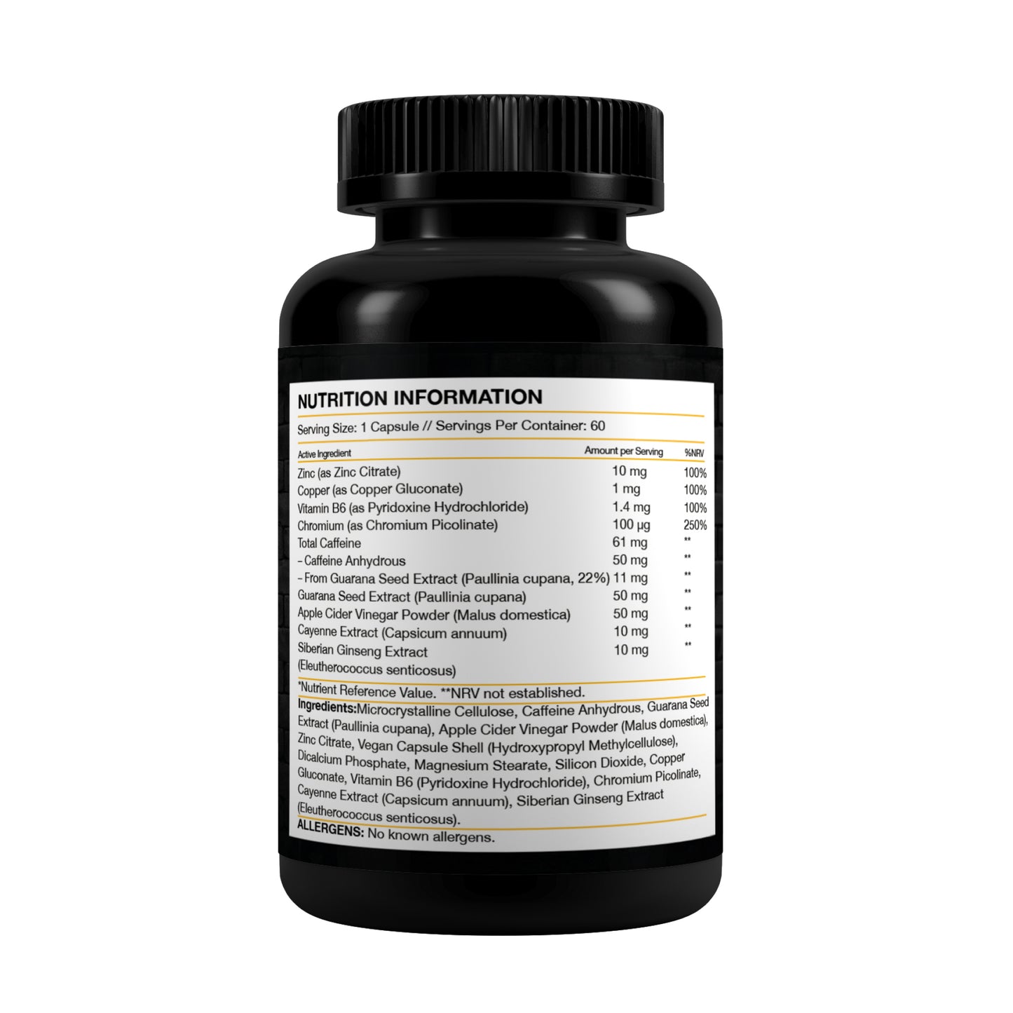 GaraHerb Metabolic Support – Chromium, Caffeine & Apple Cider Vinegar – 60 Capsules