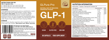 GLPura Pro Metabolic Support Formula – Chromium, Caffeine & Apple Cider Vinegar – 60 Vegan Capsules