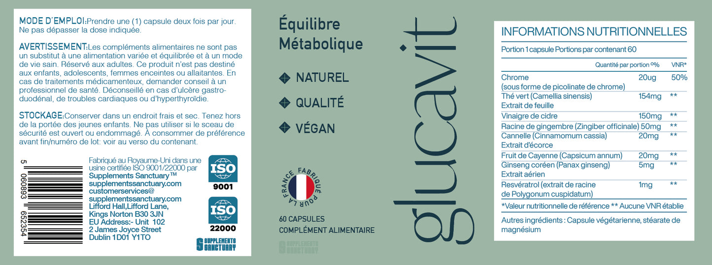 GLUCAVIT Metabolic Balance Support – 60 Capsules