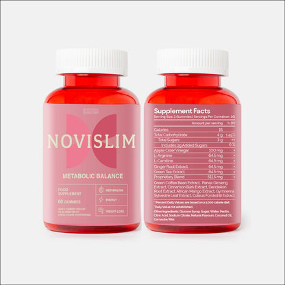 NOVISLIM Metabolic Balance Gummies – Apple Cider Vinegar & Green Tea – 60 Gummies