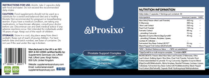 Prosixo™ – Prostate Support Complex – Aloe Vera, D-Mannose & Olive Leaf – 60 Capsules