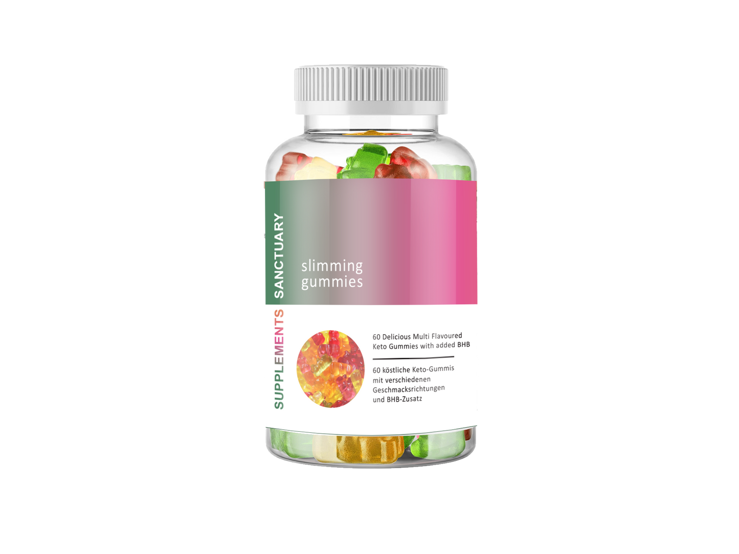 Slimming Gummies – Mixed Fruit Flavour Daily Support Gummies – 60 Servings