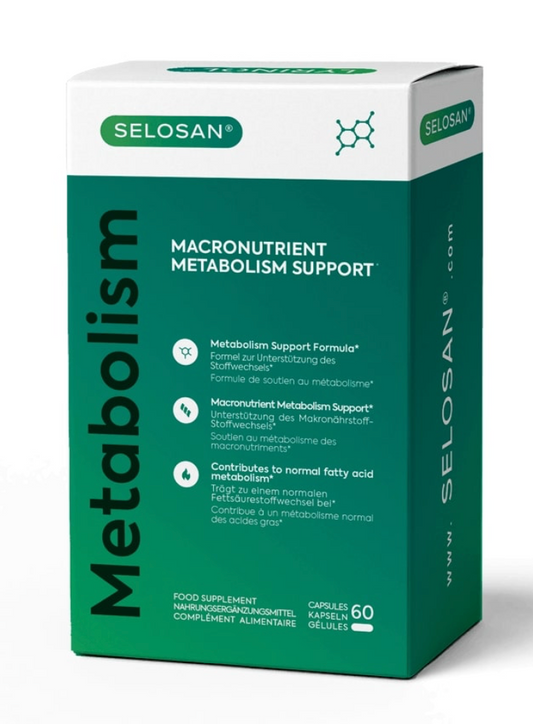 SELOSAN Metabolism Support – Matcha, Spirulina & L-Carnitine – 60 Capsules