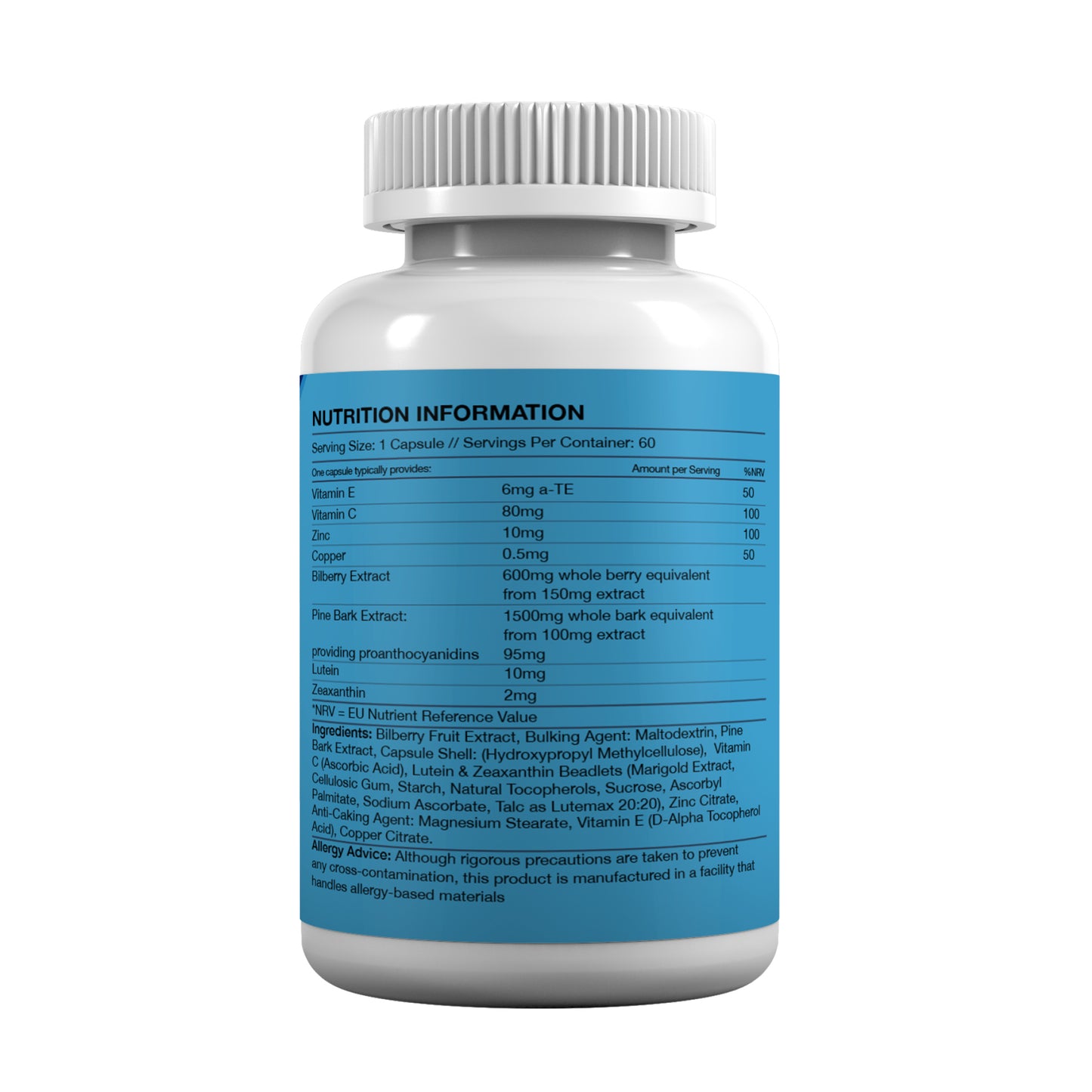 Sight Care Eye Support Formula – Lutein, Zeaxanthin, Bilberry & Zinc – 60 Capsules