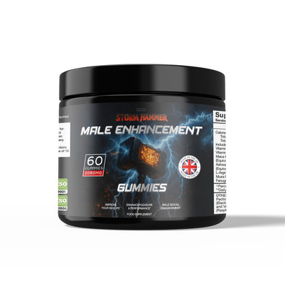 Storm Hammer Performance & Vitality Gummies – Natural Support with Fenugreek, Ashwagandha & Zinc – 30 Servings