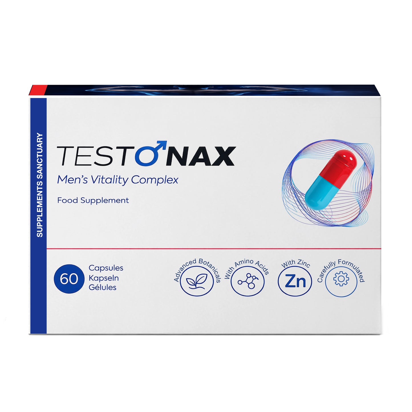 TESTONAX™ Men’s Vitality Complex 60 Capsules | 30 Day Supply
