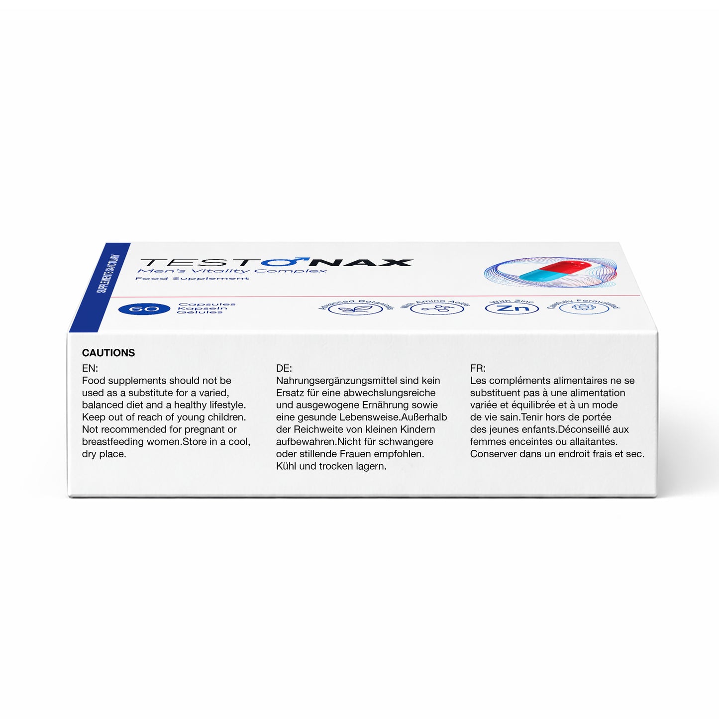 TESTONAX™ Men’s Vitality Complex 60 Capsules | 30 Day Supply