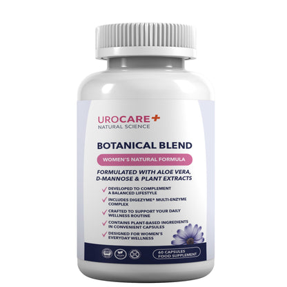 Urocare+ Women’s Wellness Formula – D-Mannose, Aloe Vera & Olive Leaf – 60 Capsules