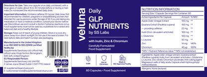 Veluna Daily GLP Nutrients by SS Labs – Food Supplement – 60 Capsules