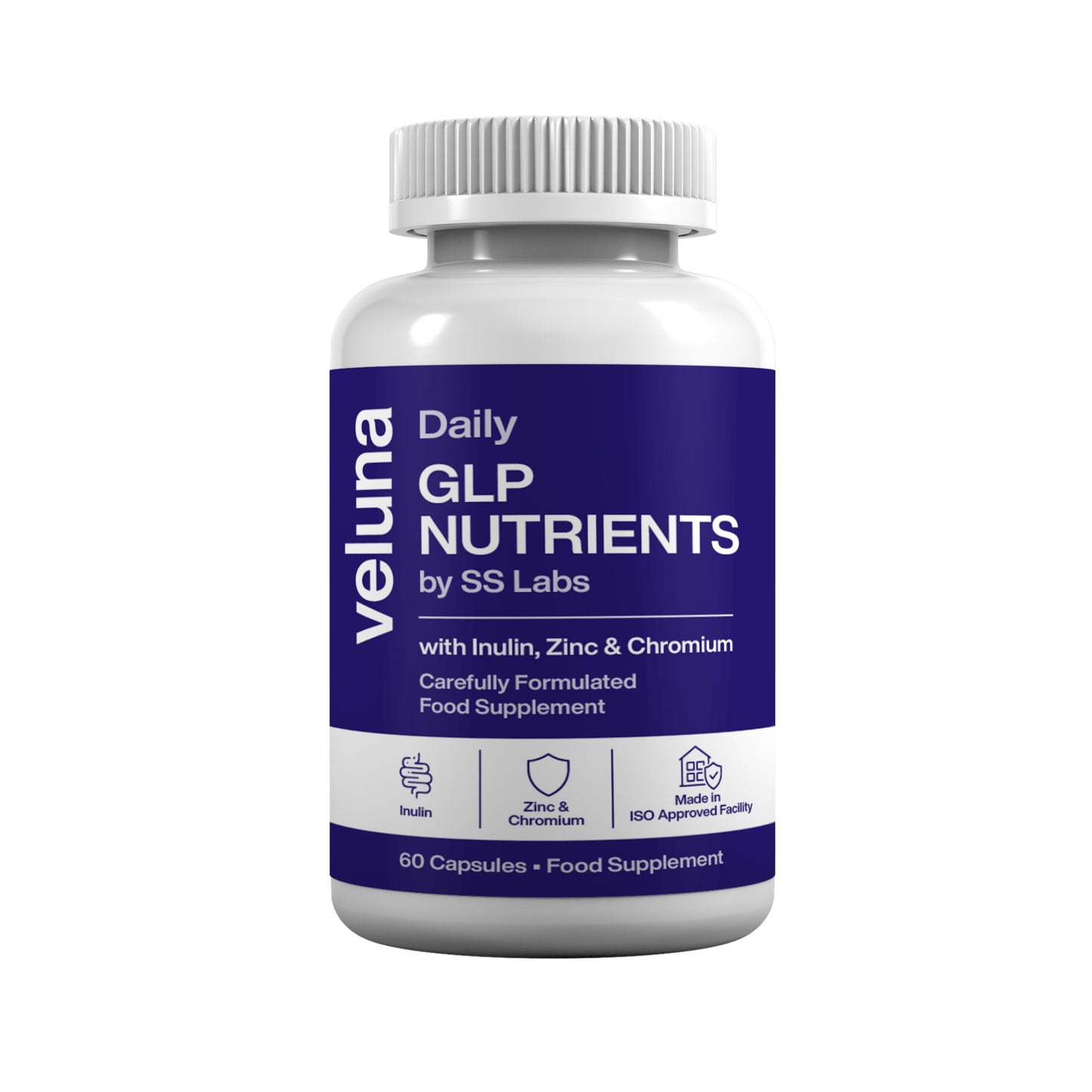 Veluna Daily GLP Nutrients by SS Labs – Food Supplement – 60 Capsules