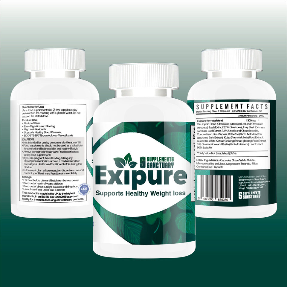 Exipure Botanical Weight Management Formula – 1300mg Blend – 60 Capsules