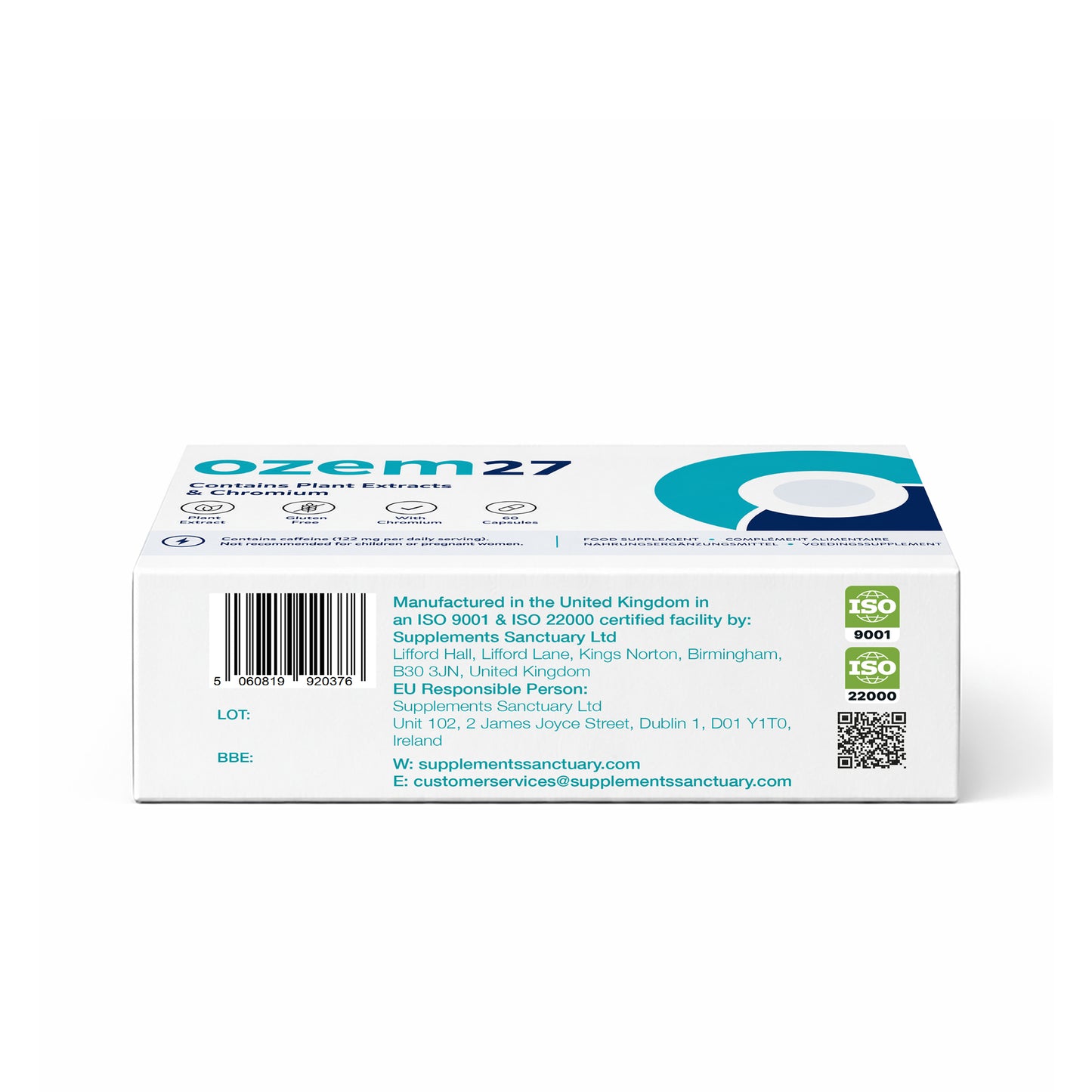 ozem27 Plant Extract Complex with Chromium – 60 Vegan Capsules